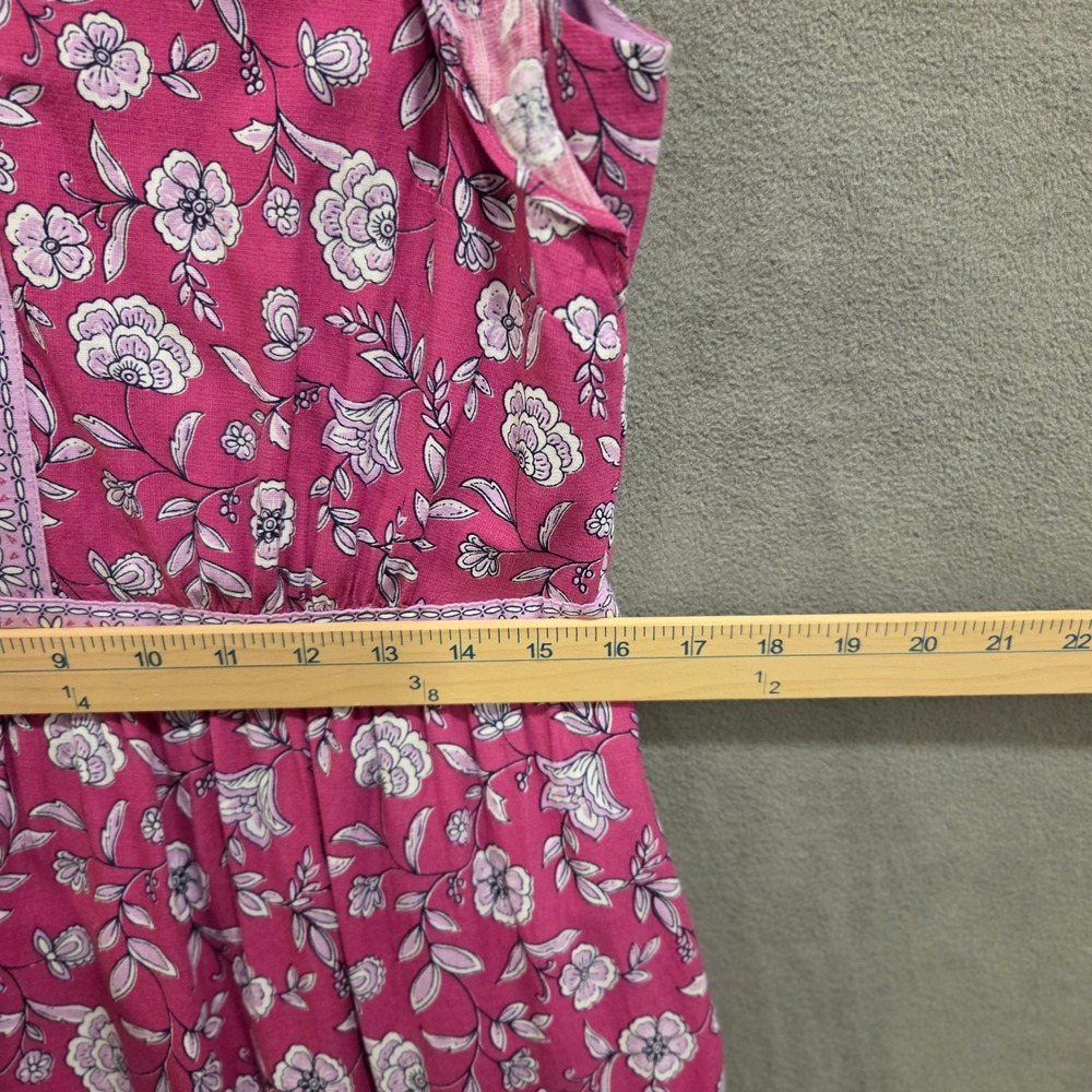 LOFT Floral Tiered Midi Dress Women's Size 10 Pockets Lined Cottage Boho Casual - Picture 12 of 12